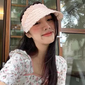 Модные женские кепки с козырьком, летняя кепка своими руками, полый цветочный узор, кружевная повседневная шляпа с козырьком, пустая шляпа-цилиндр, пляжные женские солнцезащитные шляпы 56-58cm чёрный