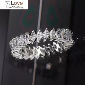 Модные женские кольца для свадьбы, полностью блестящие кристаллы, модные украшения для женщин, универсальные аксессуары, помолвочные украшения 8