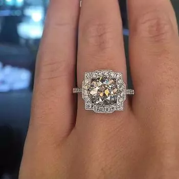 Модные женские кольца геометрической формы с блестящим фианитом, великолепные обручальные кольца для свадебных украшений 8