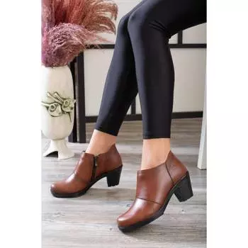 Модные женские коричневые кожаные ботинки из натуральной кожи Повседневная обувь