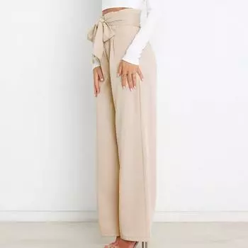 Модные женские костюмные брюки, повседневные широкие брюки, темпераментные брюки, женские S