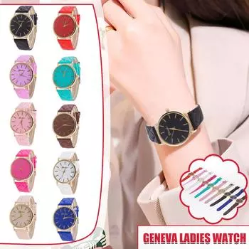 Модные женские кожаные кварцевые часы с бриллиантами и золотым корпусом 18.0 cm * 10.0 cm * 5.0 cm