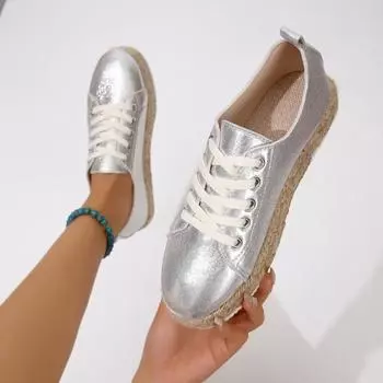 Модные женские кроссовки 2024 Весна Новая мода на шнуровке женская спортивная обувь Легкие женские туфли на плоской подошве Платформа Женская повседневная обувь для ходьбы 35 чёрный