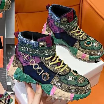 Модные женские кроссовки, дизайнерская сетчатая спортивная обувь, дышащая, роскошная, повседневная, с толстой подошвой, спортивная обувь для папы, Zapatos Envios Gratis 35