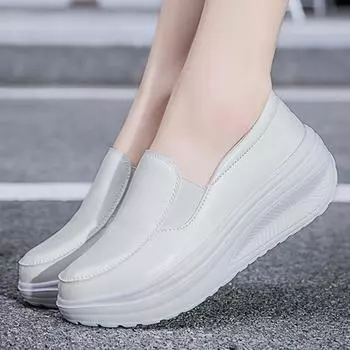 Модные женские кроссовки для ходьбы, женские кроссовки на платформе, повседневная обувь без застежек, мягкие женские кроссовки Zapatos De Mujer 35 жёлтый