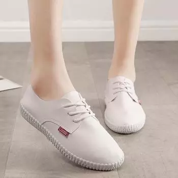 Модные женские кроссовки Jf на плоской подошве с вырезами из искусственной кожи Оксфорды на плоской подошве Женские дышащие кроссовки для ходьбы Балетки 4 белый