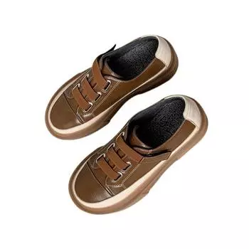 Модные женские кроссовки, модная женская обувь, весенний тренд, повседневная спортивная обувь для женщин, новые удобные белые туфли на вулканизированной платформе 35-40 35 коричневый