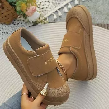 Модные женские кроссовки, модные туфли на круглой платформе с круглым носком для женщин, трендовые ретро-элегантные кроссовки для женщин, Zapatos De Mujer 36 бежевый