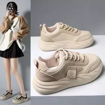 Модные женские кроссовки Модные женские весенне-осенние повседневные спортивные туфли Дизайнерские кроссовки на платформе Комфортные кроссовки на вулканизированной платформе 35 чёрный