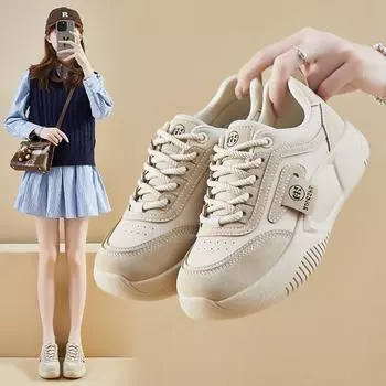 Модные женские кроссовки Модные женские весенне-осенние повседневные спортивные туфли Дизайнерские кроссовки на платформе Комфортные кроссовки на вулканизированной платформе 35 чёрный