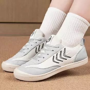 Модные женские кроссовки, разноцветные туфли на плоской подошве для женщин 2024 года, тренд Zapatillas Mujer, удобная повседневная обувь, женская спортивная обувь на плоской подошве 36 серый