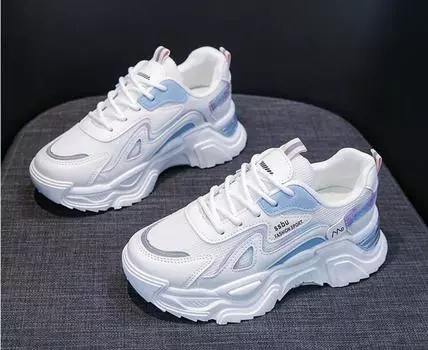 Модные женские кроссовки весна/осень, дышащая повседневная обувь, легкая спортивная обувь для активного отдыха, повседневные кроссовки для ходьбы 35 зелёный