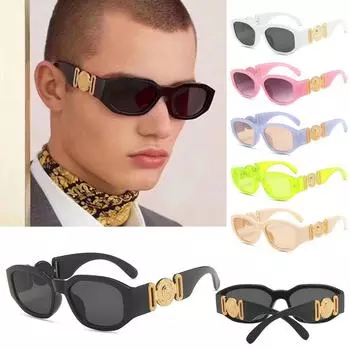 Модные женские летние квадратные металлические солнцезащитные очки на открытом воздухе с защитой от УФ-лучей, роскошные очки для мужчин чёрный