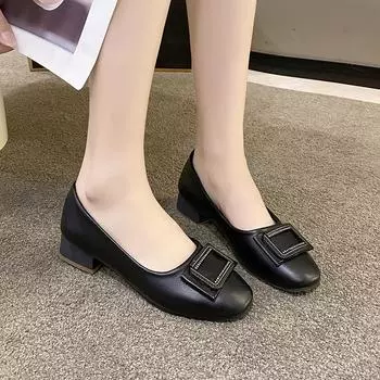 Модные женские летние ПВХ модные однотонные повседневные туфли на низком каблуке новые повседневные женские сандалии 35 чёрный