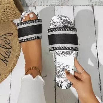 Модные женские летние сандалии с открытым носком на плоской подошве, женские повседневные трендовые пляжные тапочки для женщин, мягкие шлепанцы, большие размеры 36-43 42 серый