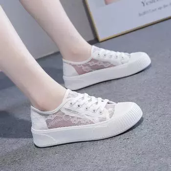 Модные женские летние сетчатые повседневные туфли на воздушной платформе для скейтборда, дышащие кроссовки с открытыми отверстиями, повседневные прогулочные вулканизированные туфли 35 чёрный