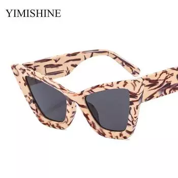 Модные женские летние солнцезащитные очки «кошачий глаз»