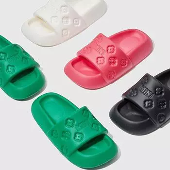 Модные женские летние тапочки 2024 года, простые, мягкие, нескользящие, удобные, плоские сандалии для ванной комнаты, пары, шлепанцы из ЭВА, женские шлепанцы 35-36 зелёный