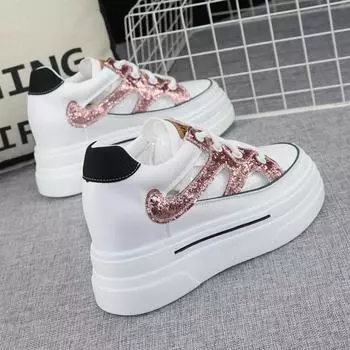 Модные женские летние туфли 2024 года, новые полые дышащие туфли с толстой подошвой, сандалии с завышенной талией, повседневные спортивные женские туфли, кроссовки 34