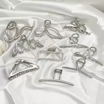 Модные женские металлические когти для волос, модные золотые серебряные заколки-крестики для волос, корейские геометрические шпильки для волос, аксессуары для волос для девочек one size золотой