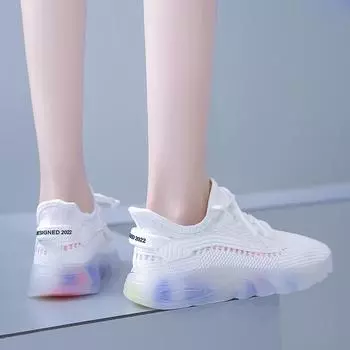 модные женские модные легкие роскошные летающие тканые дышащие и удобные спортивные повседневные кроссовки для бега модная женская повседневная обувь 35 чёрный