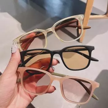 Модные женские модные ретро солнцезащитные очки UV400 унисекс квадратная оправа кошачий глаз очки очки градиентные цветные солнцезащитные очки для леди As Picture розовый