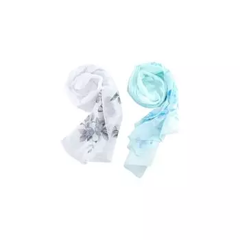 Модные женские мягкие длинные шарфы-обертки, шифоновые платки синий