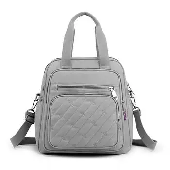 Модные женские новые сумки, рюкзаки, USB-зарядка мобильного телефона, многоцелевой рюкзак на одно плечо, дорожная сумка для мамы One size серый