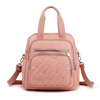 Модные женские новые сумки, рюкзаки, USB-зарядка мобильного телефона, многоцелевой рюкзак на одно плечо, дорожная сумка для мамы One size розовый