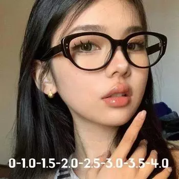 Модные женские очки для близорукости, унисекс, винтажные очки с блокировкой синего света, брендовые дизайнерские очки для близорукости по рецепту 0