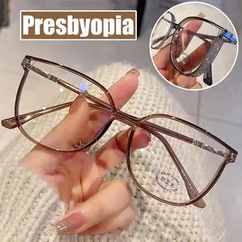 Модные женские очки для чтения с большой оправой, анти-синий свет, очки для пресбиопии, новые модные очки для коррекции зрения при гиперметропии 0