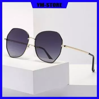 Модные женские очки Мужские солнцезащитные очки Новые солнцезащитные очки Женская корейская версия The Tide Большая оправа с защитой от ультрафиолета Поляризованные солнцезащитные очки Ins