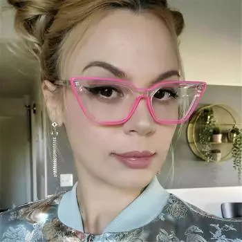 Модные женские очки Tr90 «кошачий глаз» контрастного цвета, оправа для очков в стиле ретро, весенняя петля, очки с защитой от синего света, мужская оптическая оправа