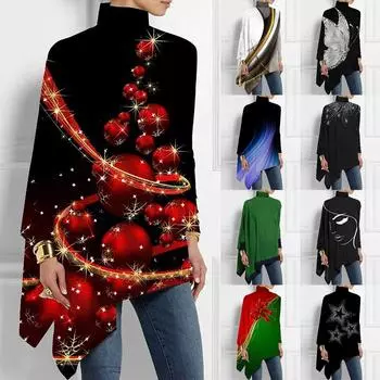 Модные женские осенние и зимние пуловеры с длинными рукавами и принтом, повседневные топы L чёрный