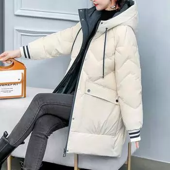 Модные женские пальто и куртки с хлопковой подкладкой, зимние парки на молнии, женская черная одежда XXL