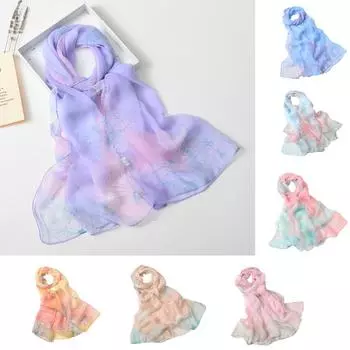 Модные женские печатные длинные мягкие шарфы с запахом, женские шаль, шарфы