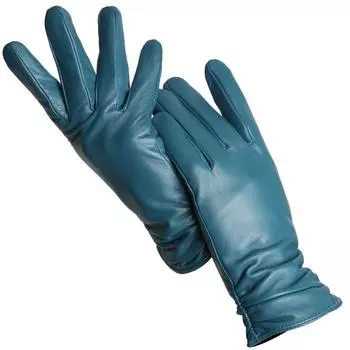 Модные женские перчатки Цвет овчины Зимние теплые тонкие перчатки в классическом стиле Высокое качество 7 селадон синий