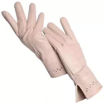 Модные женские перчатки высокого качества, цветные зимние теплые тонкие перчатки из овчины, 2024 г. 8 пшеничный