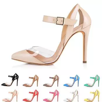 Модные женские туфли на шпильках на высоком каблуке с ремешком на щиколотке, сексуальные босоножки, летняя обувь для вечеринок, свадебная женская обувь 35 белый