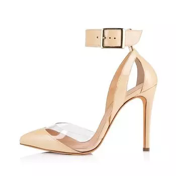 Модные женские туфли на шпильках на высоком каблуке с ремешком на щиколотке, сексуальные босоножки, летняя обувь для вечеринок, свадебная женская обувь 35 чёрный