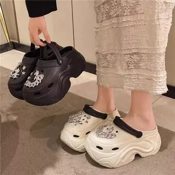 Модные женские пляжные сандалии EVA Baotou — толстая подошва и воздушный дизайн 40/41 - Standard