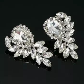 Модные женские подлинные большие капли сверкающие хрустальные серьги аксессуары ювелирные изделия