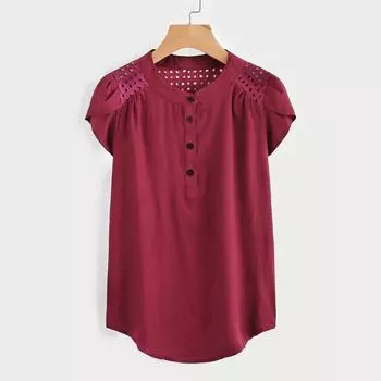 Модные женские полосатые футболки с вырезами и бабочкой с короткими рукавами и круглым вырезом, повседневные топы L чёрный