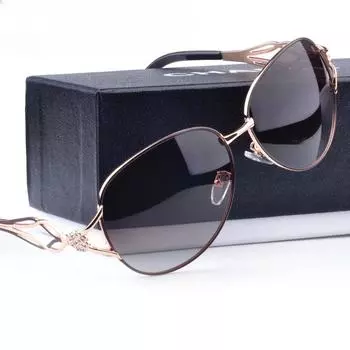 Модные женские поляризационные солнцезащитные очки. Солнцезащитные очки с градиентной поляризацией для женщин.