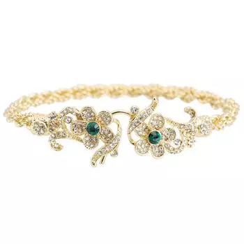 Модные женские повязки для волос золотого цвета с лентами, свадебные украшения в виде булочки со стразами, подарок красный