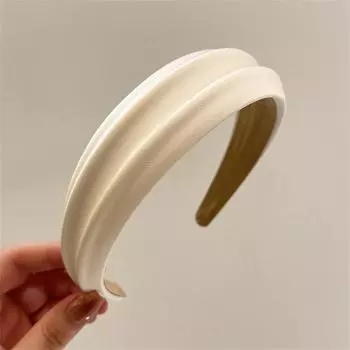 Модные женские повязки на голову с высоким черепом, широкополые, из атласной ткани, резинки для волос для повседневной носки, женские аксессуары для волос