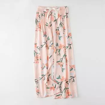 Модные женские повседневные брюки с эластичной резинкой на талии и высокой талией розовый