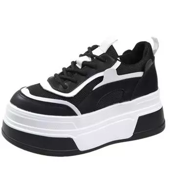 Модные женские повседневные кроссовки 7 см для скейтбординга, кроссовки для бега, разноцветные кроссовки для тенниса, кроссовки для скейтбординга, кроссовки для ходьбы на открытом воздухе 34 белый