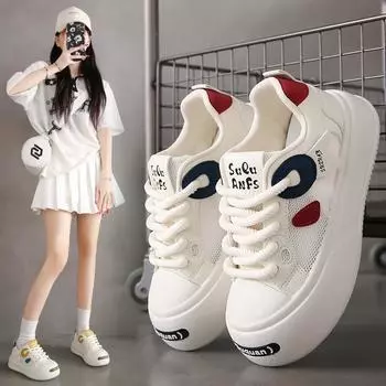 Модные женские повседневные кроссовки из вулканизированной кожи весна-осень новые модные женские спортивные повседневные кроссовки для ходьбы беговые туфли на платформе туфли на плоской подошве 35 чёрный