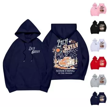 Модные женские повседневные пуловеры с длинными рукавами и капюшоном с принтом M чёрный